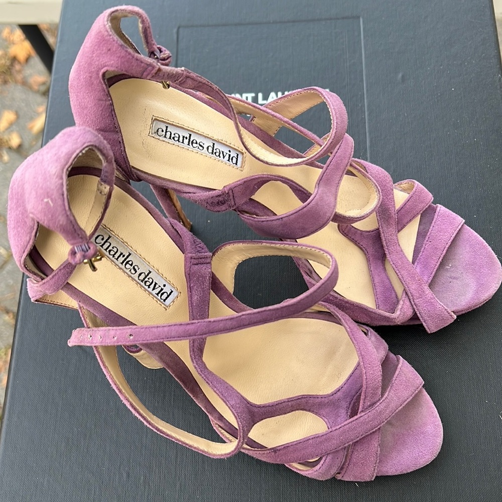 High heel lavender shoes